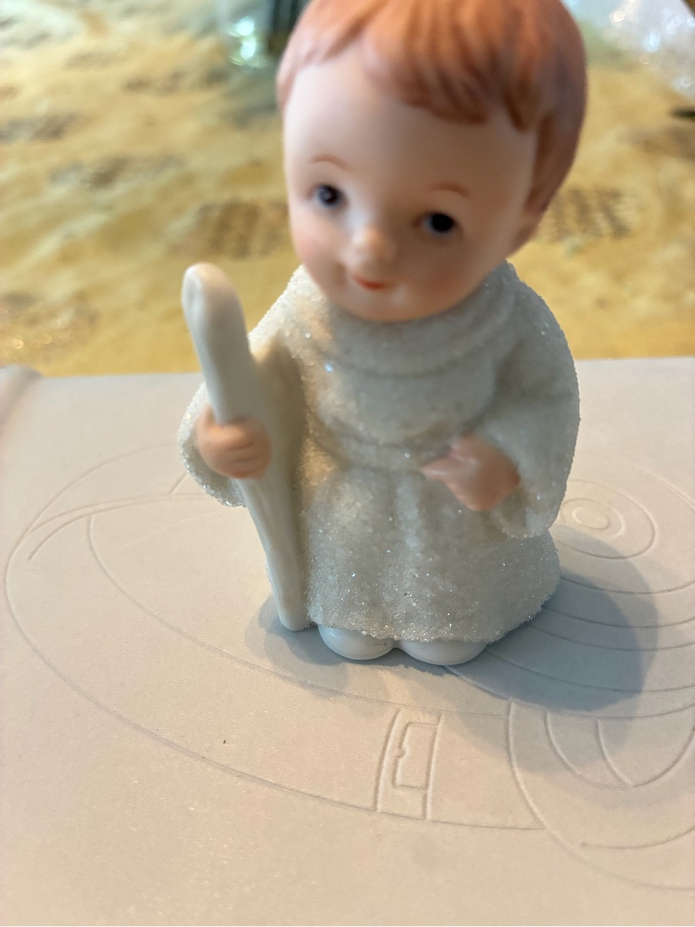 Homco White Glazed Angel Figurine with Pastel Hair 5609